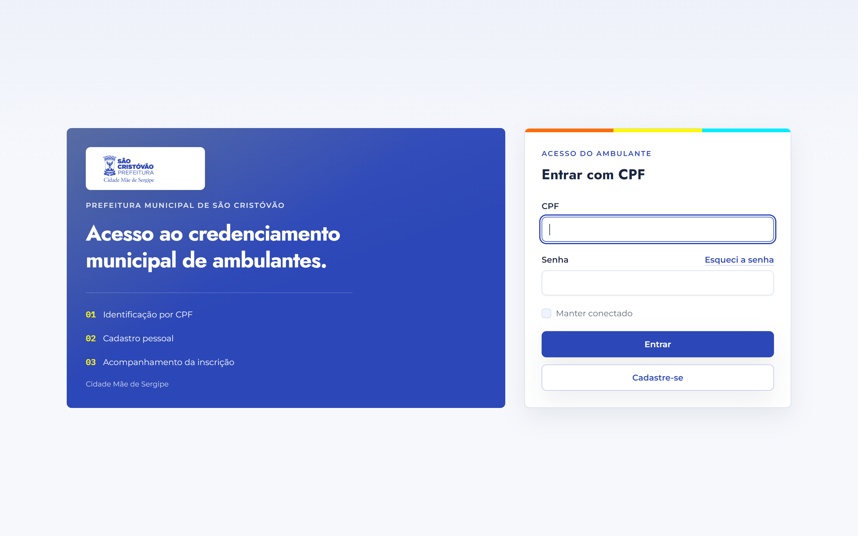 Tela de login