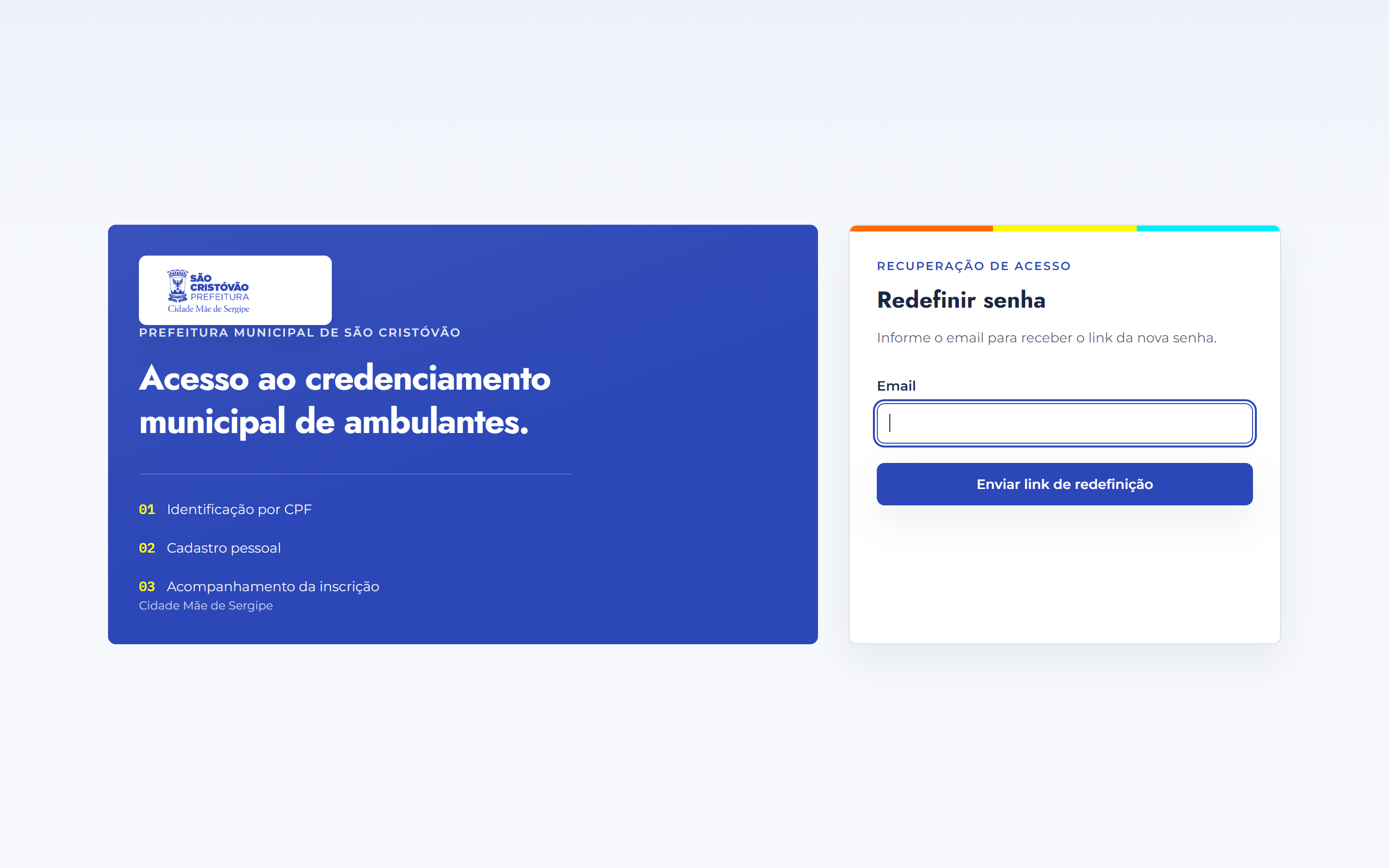Redefinição de senha